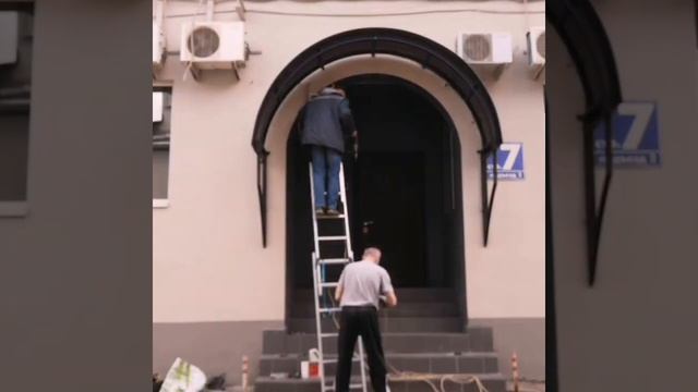 монтаж навеса за 