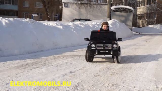 Зимой Детский электромобиль Mercedes G65 AMG VIP EDITION