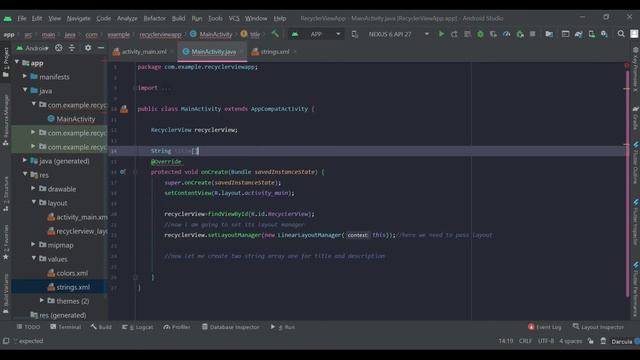 How to display data in RecyclerView for beginners | android studio RecyclerView | RcyclerView смотреть онлайн