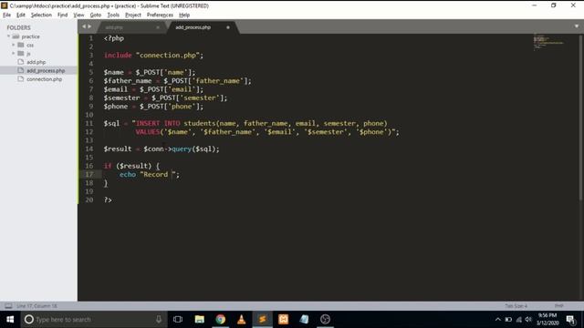 How to save Form data in Mysql using php part 2 Urdu/Hindi lecture no 03, 2020 смотреть онлайн