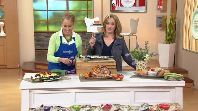 Temp-tations Figural Floral Platter and Dip Bowl on QVC смотреть онлайн