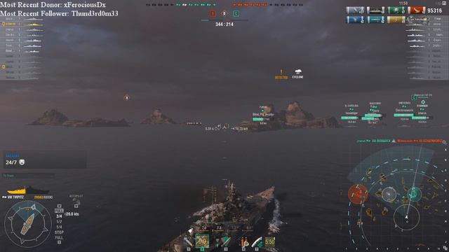 World of Warships 0.5.13.1 - Tirpitz Kraken Fun смотреть онлайн