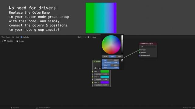 Color Ramp Node demo-Control a ColorRamp outside a node group in Blender смотреть онлайн