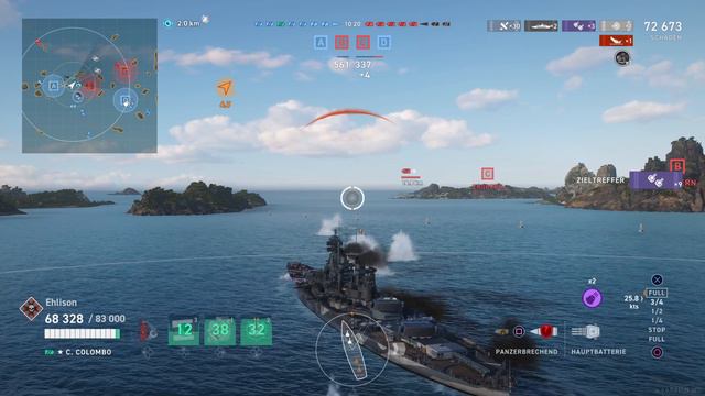 World of Warships Legends - C.Colombo (don't give up the flank, because this could happen) смотреть онлайн