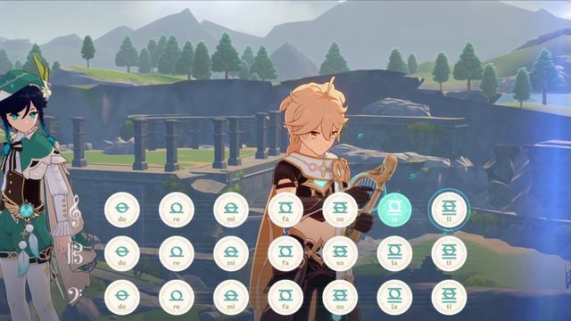 Genshin Impact Main Theme w/ Notes (short ver. Windsong Lyre Cover) смотреть онлайн