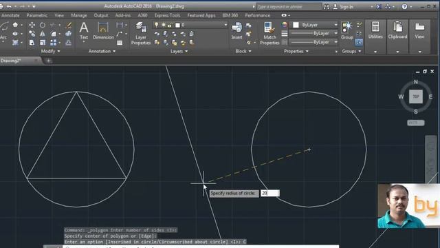 Draw Polygon: Autocad 2016 cad software - online autocad classes Part 6-30 смотреть онлайн