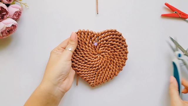 МК Сердце от Алены Морозенко / корневое плетение/ плетение из бумажной лозы смотреть онлайн