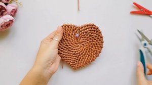 МК Сердце от Алены Морозенко / корневое плетение/ плетение из бумажной лозы