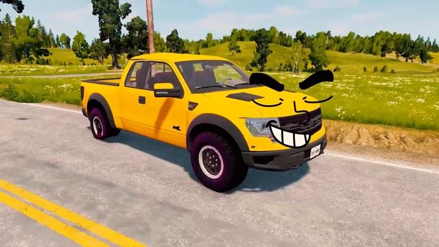 Double Flatbed Trailer Truck rescue Bus - Big & Small Monster Trucks Transportation with Tractor смотреть онлайн