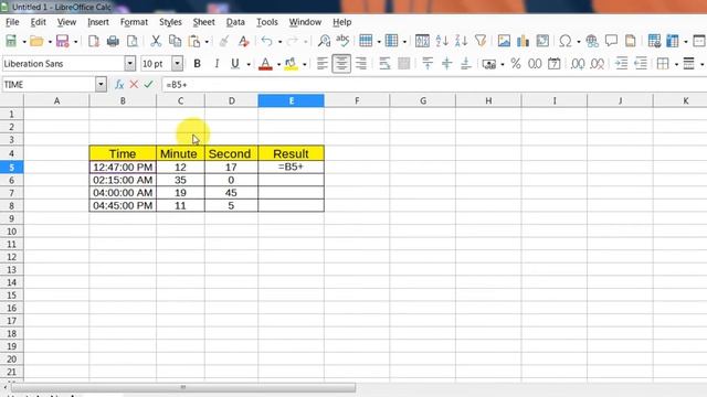 Add Minutes and Seconds to time in Libreoffice calc ??? смотреть онлайн