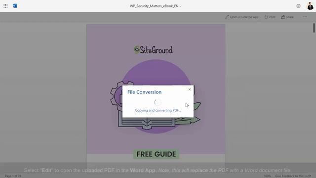 One Way to Convert a PDF to Microsoft Word for FREE. смотреть онлайн