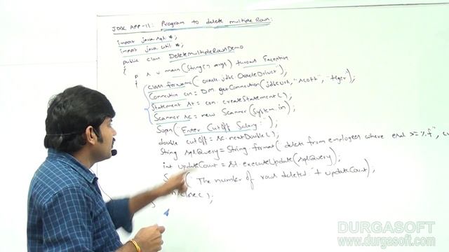 Adv Java || JDBC Session - 51 || JDBC App - 11 : Program to Delete Multiple Rows by Durga Sir смотреть онлайн