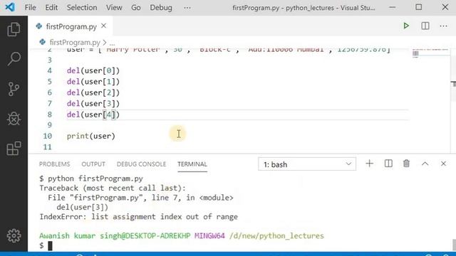 CHAPTER 9 : Del Function In List || Lecture 9 || #coder_brains || #113 смотреть онлайн