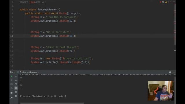 More charAt() method examples смотреть онлайн