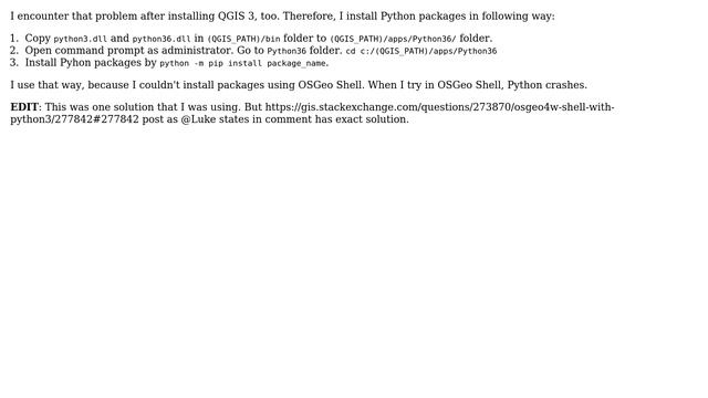 GIS: Installing external python packages for QGIS 3? (4 Solutions!!) смотреть онлайн