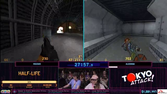 Half-Life race by alexh0w and Msushi in 33:28 SGDQ2019 смотреть онлайн
