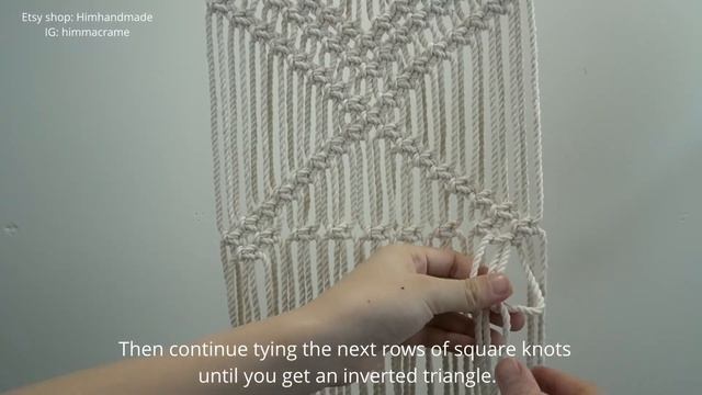 Diy| Macrame pocket wall hanging tutorial| super easy for macrame beginners| Design by Him Macrame смотреть онлайн