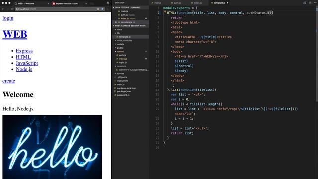Web4 - Express Session & Auth 6.4. 인증구현 - 인증상태를 UI에 반영 смотреть онлайн
