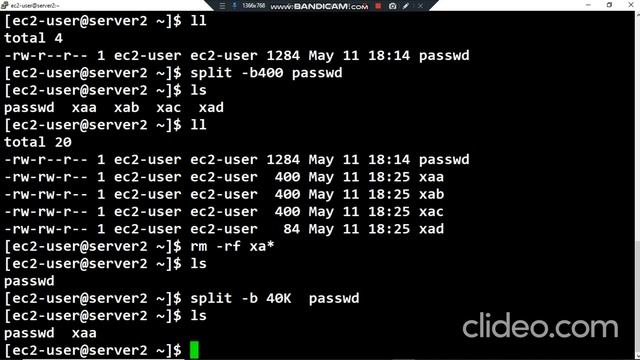 Linux Tutorial - 28. The "split" command on Linux. смотреть онлайн