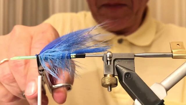 Вязание мушки Лососёвая мушка Blue & Black Samurai (Tube Fly) смотреть онлайн