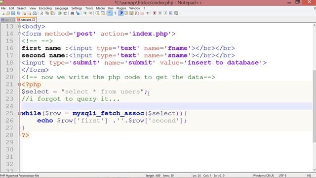 how to get data from database php смотреть онлайн
