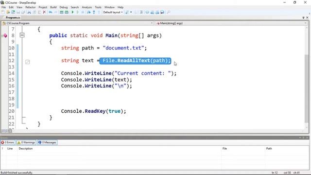C# Intermediate I Tutorial 5 - Append Text to a File смотреть онлайн