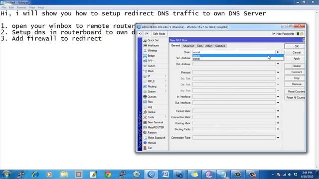 How to redirect DNS to own DNS server using mikrotik routerboard смотреть онлайн