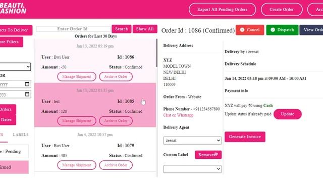 Order Management Part - 5 | Assigning Delivery Agents In Orders