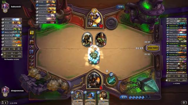 Ranked Hearthstone Match Vs. babyste23 смотреть онлайн