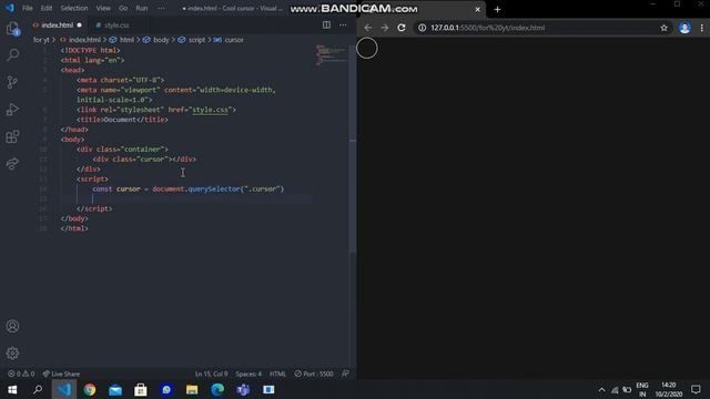 Cool custom cursor using html , css and javascript | #Coding Fire смотреть онлайн
