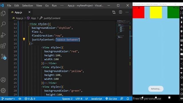React Native ( Flex Direction , Justify Content , Align Items ) | #9 React Native Tamil Tutorial смотреть онлайн