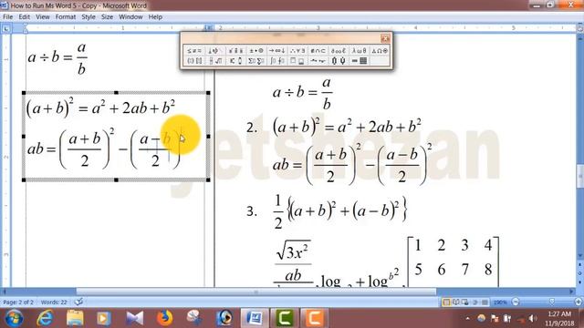 Ms Word Equation tutorial bangla | microsoft word bangla tutorial | part 06 смотреть онлайн