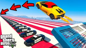 МОЖНО ЛИ ПЕРЕПРЫГНУТЬ 100+ ПОЛИЦЕЙСКИХ МАШИН ЭКСПЕРИМЕНТ ГТА 5 МОДЫ! ОБЗОР МОДА В GTA 5! ВИДЕО MODS