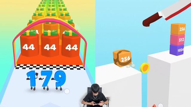 Satisfying Mobile Games: Merge Stack Run, Merge Jump - LEVEL UP NUMBER Gameplay (free apk) смотреть онлайн