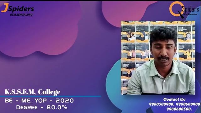 SUCCESSFULLY PLACED AS Trainee Developer from JSpiders, BTM | STUDENT REVIEW | 2022 Placements смотреть онлайн