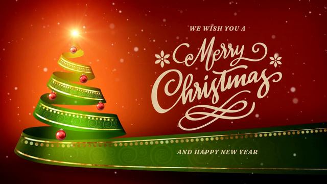 Red Animated Christmas and New Year Greeting Video - merry christmas смотреть онлайн