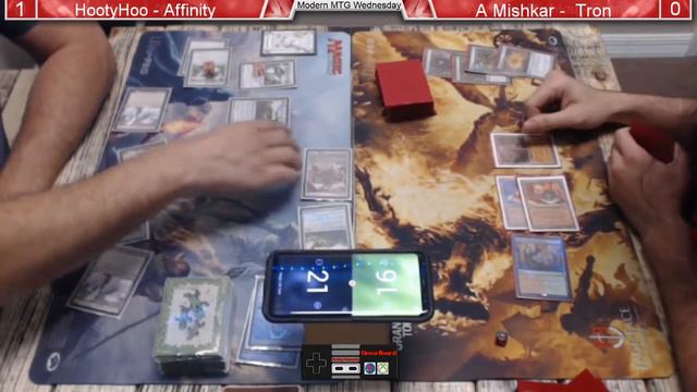 Affinity vs Mono-Green Tron - NeverBoard Modern MTG смотреть онлайн
