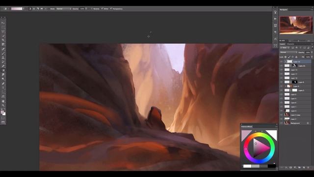 Red Ravine: Environment Digital Painting Process смотреть онлайн