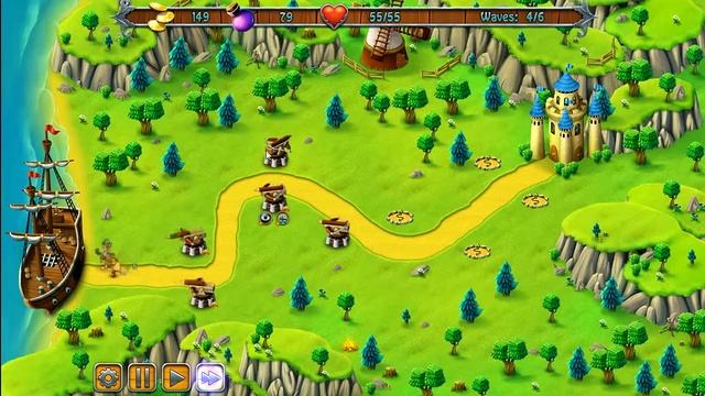Medieval Defenders Plains Battle Level 1-2 Hard 3 Stars смотреть онлайн