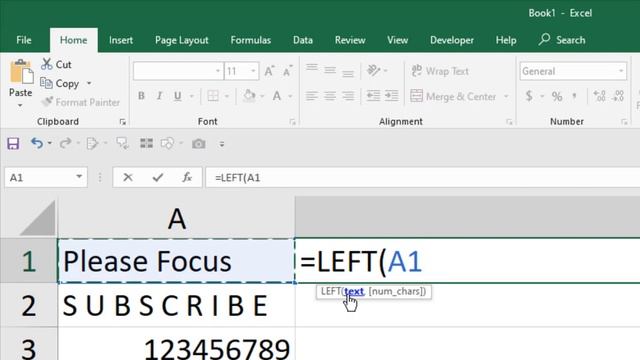 How to use LEFT Function In Excel смотреть онлайн