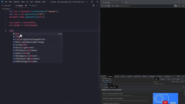 JavaScript Перемещаем объект на Canvas смотреть онлайн