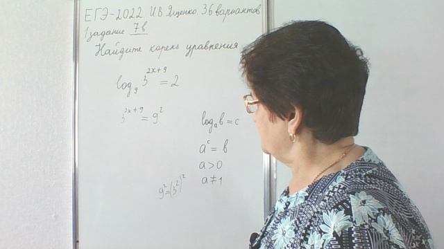 ЕГЭ - 2022. И. В. Ященко. 36 вариантов. 1 задание, 7 вариант. Найдите корень уравнения.