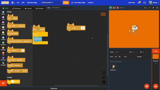 🛑 HOW to create a when STOP CLICKED block in scratch! 🛑 смотреть онлайн