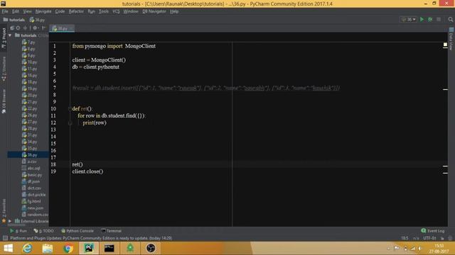 Python Programming from Scratch - 36 - MongoDB w/ Python смотреть онлайн