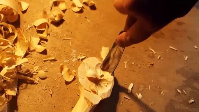 Крестьянская ложка. Деревянная ложка своими руками, процесс изготовления. Woodcarving, Wooden Spoon