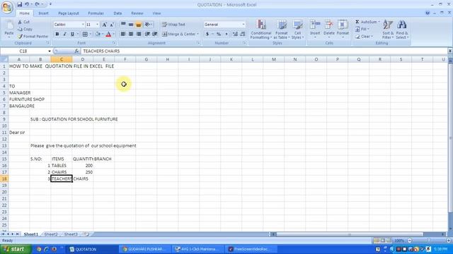 MICROSOFT EXCEL HOW TO MAKE QUOTATION LETTER смотреть онлайн