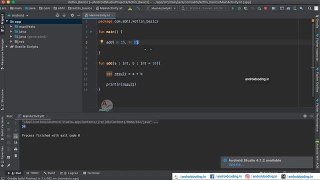 Kotlin : Default Arguments | fun | Added Subtitles | android coding смотреть онлайн