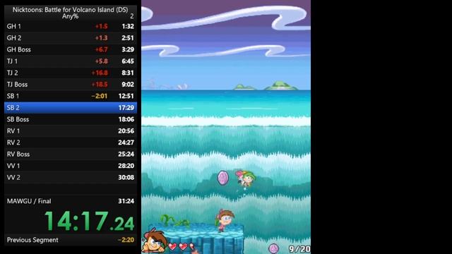 Nicktoons: Battle for Volcano Island (DS) - Any% (27:14) (CURRENT WR) смотреть онлайн