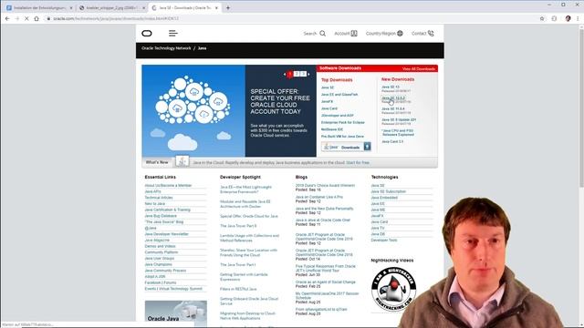Installation von Java 12 und IntelliJ bzw. Eclipse (gezeigt mit neuer Oracle-Website) смотреть онлайн