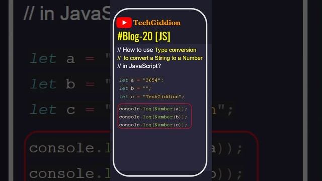 [Blog:20-JS] String to Number conversion. #javascripttutorials смотреть онлайн